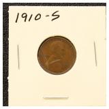 US Coins 1910-S,1911-D,1911-S,1912-D Wheat Cent