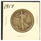 US Coins 1917.1917-S-REV, 1917-S-OBV Half Dollar -