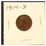 US Coins 1914-D Wheat Cent