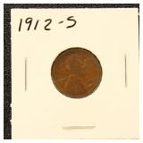 US Coins 1912-S,1913-S,1914-S,1915-S Wheat Cent