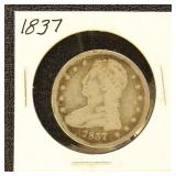 US Coins 1837 Half Dollar - Capped Bust