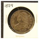 US Coins 1829 Half Dollar - Capped Bust