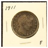 US Coins 1911 Half Dollar - Barber