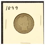 US Coins 1899,1908-D,1909,1916,1916-D Quarter - Ba
