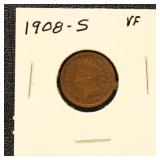 US Coins 1908-S Indian Head Cent