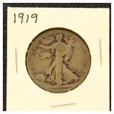 US Coins 1919, 1919-D, 1919-S Half Dollar - Walkin