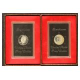 US Coins 1971, 1972 Dollar - IKE - Brown Box