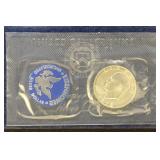 US Coins 1972, 1973 Dollar - IKE - Blue Envelope