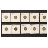 US Coins various Dime - Barber (10 coins)