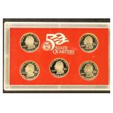 US Coins 2005 Proof Set - Quarters (5 coins) SILVE