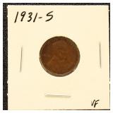 US Coins 1931-S Wheat Cent