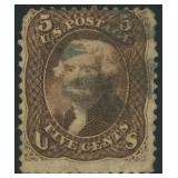 US Stamp #76 Used with faults 1861 Jeffer CV $115
