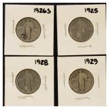 US Silver Coins 7 Silver Standing Liberty Quarters