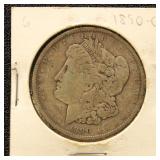 US Silver Coin 1890-O Morgan Silver Dollar, circul