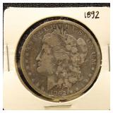 US Silver Coin 1892 Morgan Silver Dollar, circulat