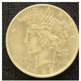 US Silver Coin 1922 Peace Silver Dollar, circulate
