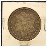 US Silver Coin 1897-S Morgan Silver Dollar, circul