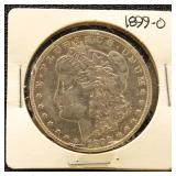 US Silver Coin 1899-O Morgan Silver Dollar, circul