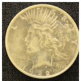 US Silver Coin 1922 Peace Silver Dollar, circulate