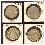 US Silver Coins 4 Walking Liberty Half Dollars, ci