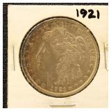 US Silver Coin 1921 Morgan Silver Dollar, circulat