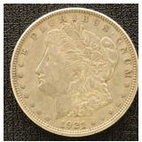 US Silver Coin 1921-D Morgan Silver Dollar, circul