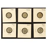 US Silver Coins 37 Silver Roosevelt Dimes, circula