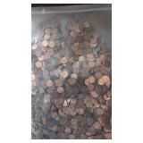 US Pennies Coin Accumulation, 7.5 Pounds of circul