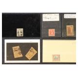 US Stamps 1870s-1940s Mint & Used on dealer cards