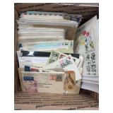 Worldwide First Day Covers in Large Flat Rate Box,