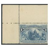 US Stamps #230 Mint LH Corner Margin with some ton