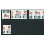 US EFO Stamp Group on Cards, misperfed stamps, som