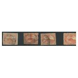 Canada Stamps #1, 4, & 12 Used Group with faults C