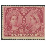 Canada Stamps #61 Mint Disturbed OG 1897 Jubilee I