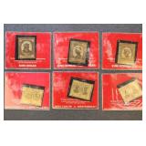 Worldwide Gold & Silver Embossed Stamps, mix of is