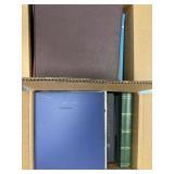 Stamp Supplies in Two Banker Boxes, empty dealer t