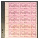 US Stamps #C46 Mint Sheet, with envelope size stai