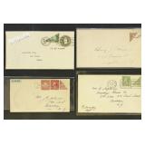 US Postal History Group of 4 Bisects Used on Cover