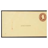 US Postal Stationery 1880s Specimen Entire