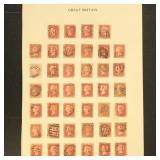 Great Britain Stamps 1860s Penny Red Complete Reco