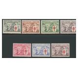 Belgium Stamps #B156-B162 Mint HR 1934 Cru CV $178