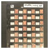Great Britain Stamps 1860s Penny Red Plate Study c