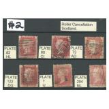 Great Britain 1860s Stamps Scotland Roller Cancels