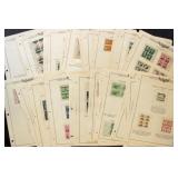 US Stamps $50+ FACE VALUE in 3-8 cent blocks of fo