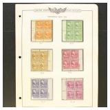 US Stamps 1938-44 Plate Blocks Mint NH collection