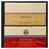 US Coins 1986-1987 Mint Sets in original US Mint p