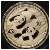 China PRC Silver Coin 2022 Panda 1 Troy Ounce