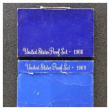 US Coins 1968 & 1969 Proof Sets in original US Min