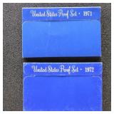 US Coins 1971 & 1972 Proof Sets in original US Min