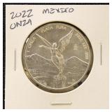 Mexico Silver Coin 2022 Onza in dealer flip